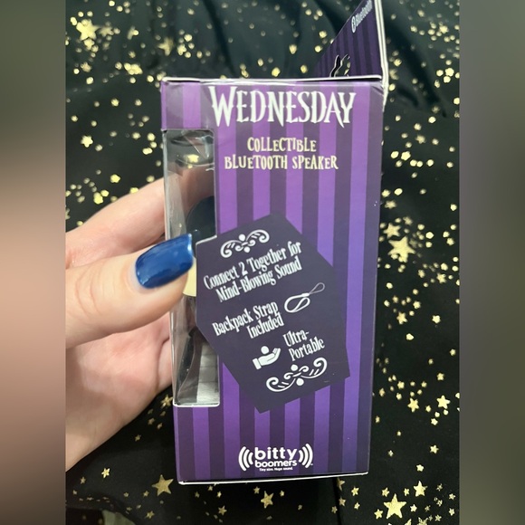 Wednesday Addams Bitty Boomers Collectible Bluetooth Speaker Ultra Portable - Picture 2 of 6